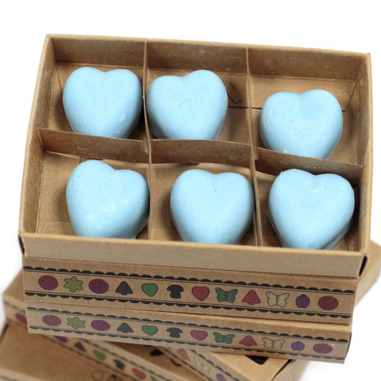 Heart Shaped Scented Box of 6 Wax Melts