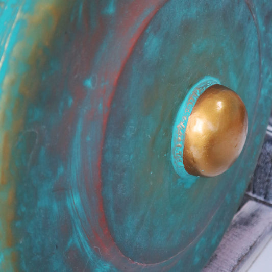 Antique Style Greenwashed Gong
