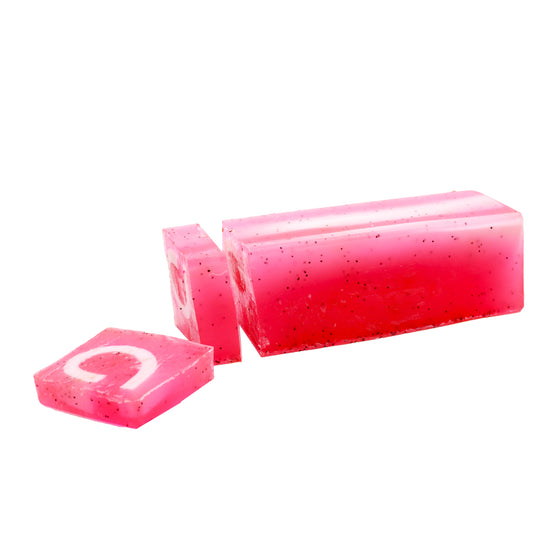 Raspberry & Black pepper Handcrafted Soap Slice