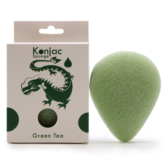 Teardrop Konjac Sponge - Green Tea